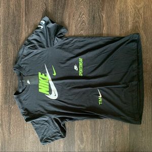 Nike Sportswear Multi Swoosh Tee Sz M Black New